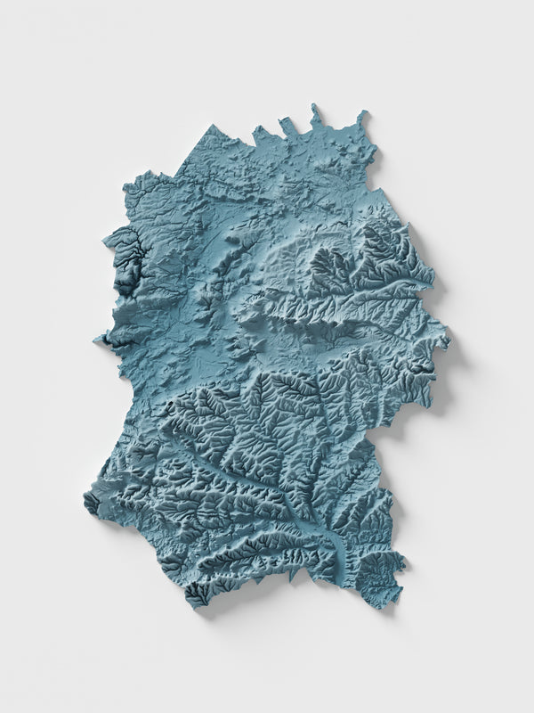 Wiltshire County Shaded Relief