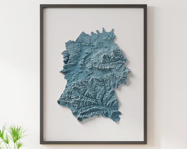 Wiltshire County Shaded Relief