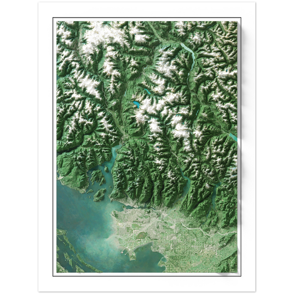 Sea to Sky British Columbia Imagery Shaded Relief