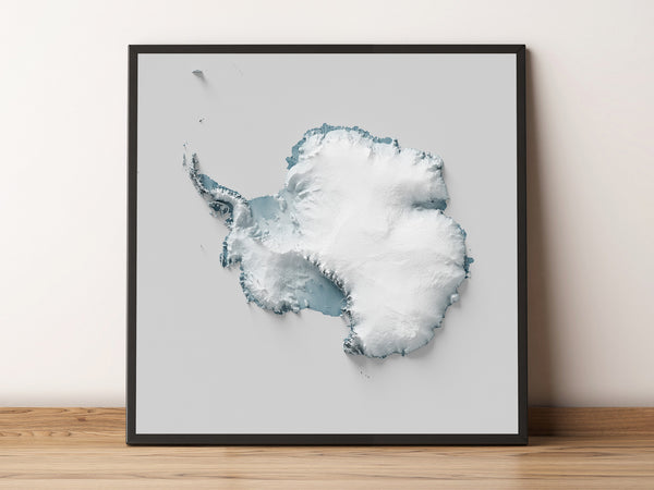 Antarctica Shaded Relief Map