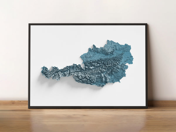 Austria Shaded Relief
