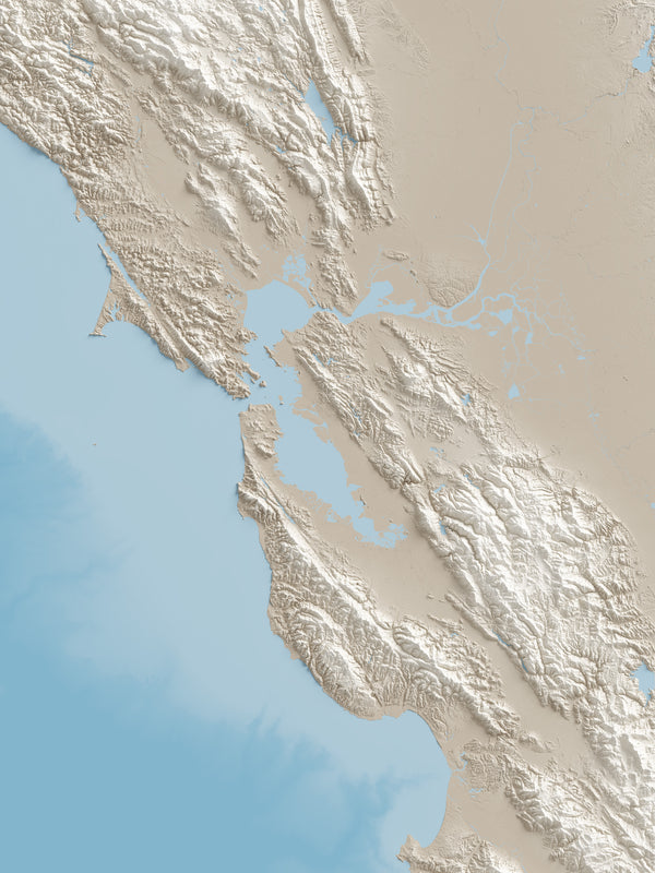 Bay Area Shaded Relief