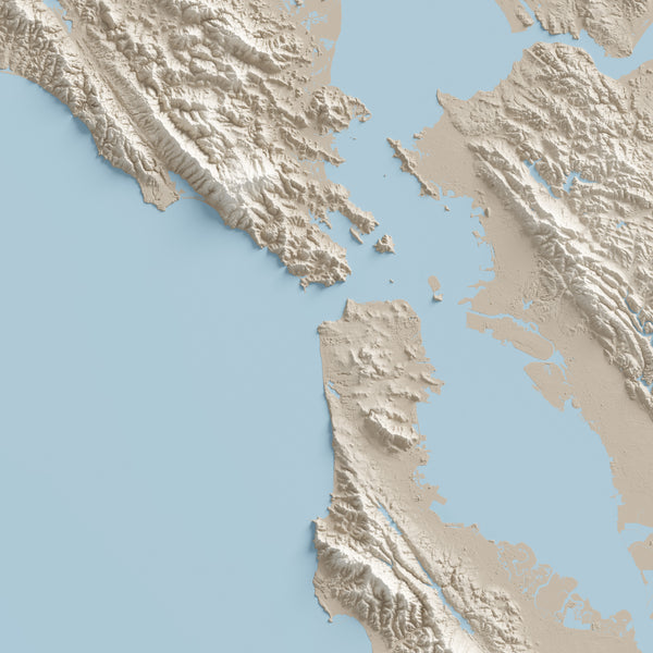 Bay Area Shaded Relief
