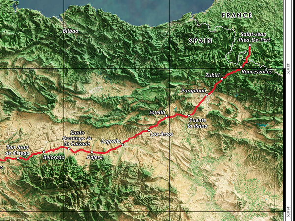 The Camino Francés Hike Map
