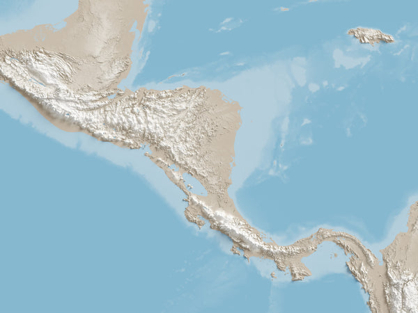 Central America Shaded Relief