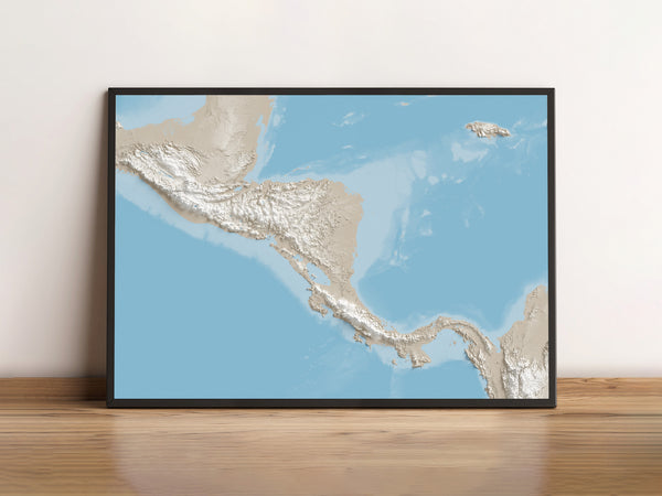 Central America Shaded Relief