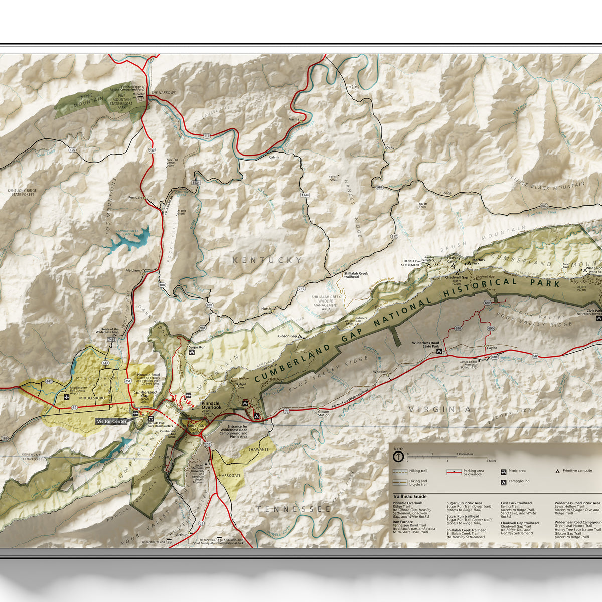 Cumberland Gap National Historical Park – Visual Wall Maps Studio