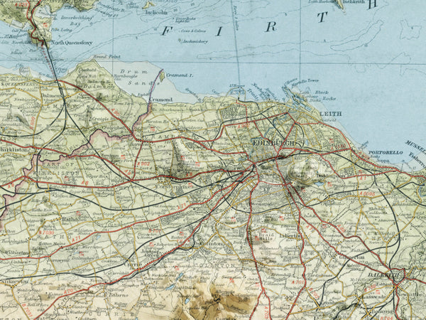 Edinburgh (Firth of Forth) Vintage Topographic Map