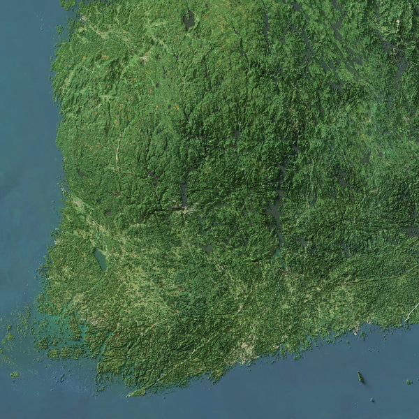 Finland Imagery Shaded Relief