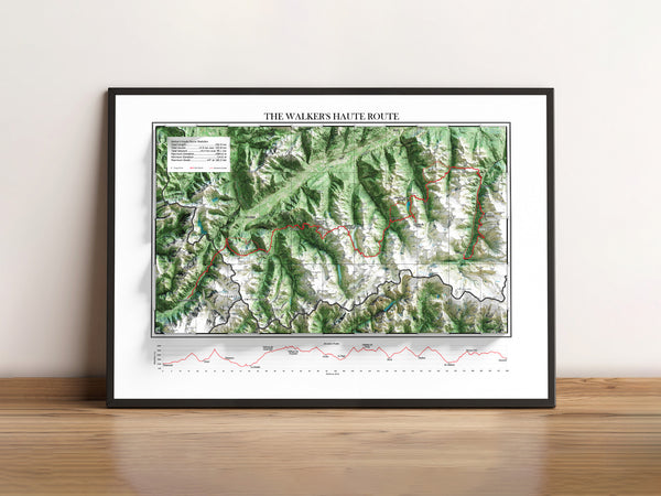 Walker's Haute Route Hike Map