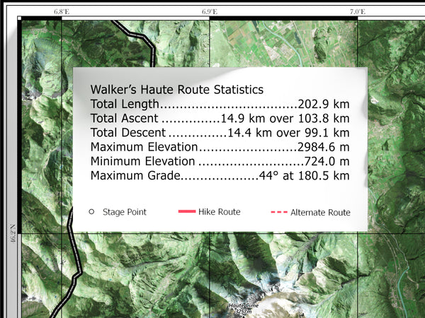 Walker's Haute Route Hike Map