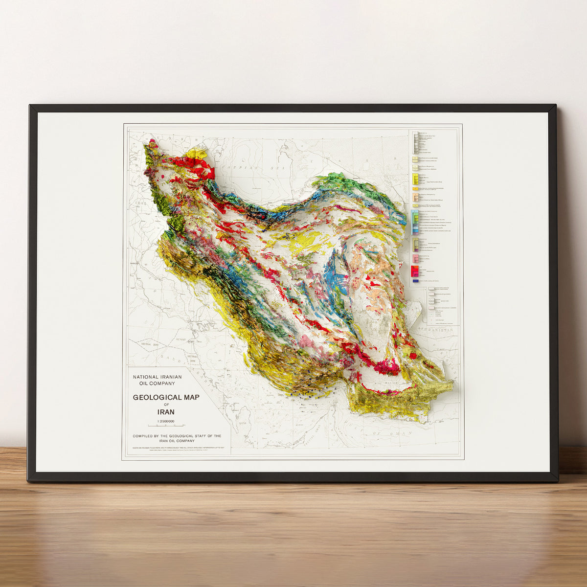 Geological Map of Iran (c.1957) – Visual Wall Maps Studio