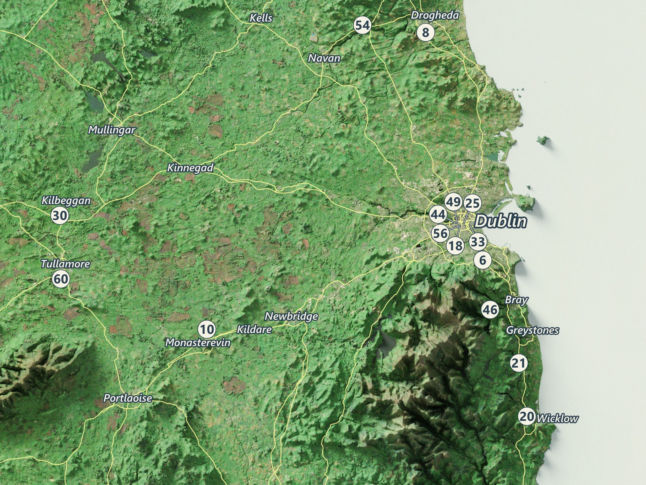 Distilled Map DISTILLERIES – Visual Wall Maps Studio