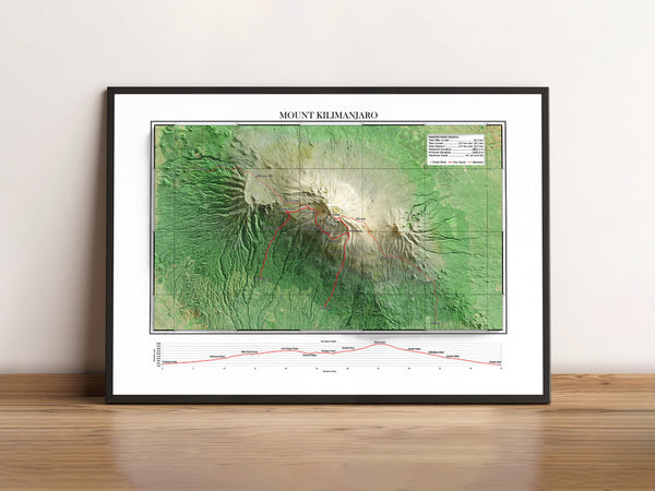 Mount Kilimanjaro Hike Map