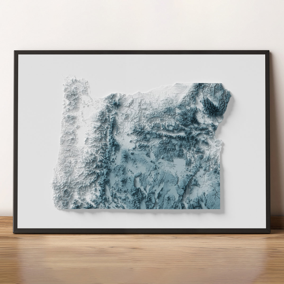 Oregon Shaded Relief – Visual Wall Maps Studio