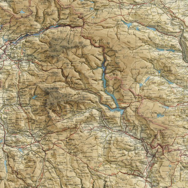 Peak District Vintage Topographic Map