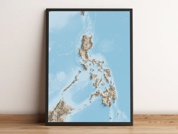 The Philippines Shaded Relief Island Series