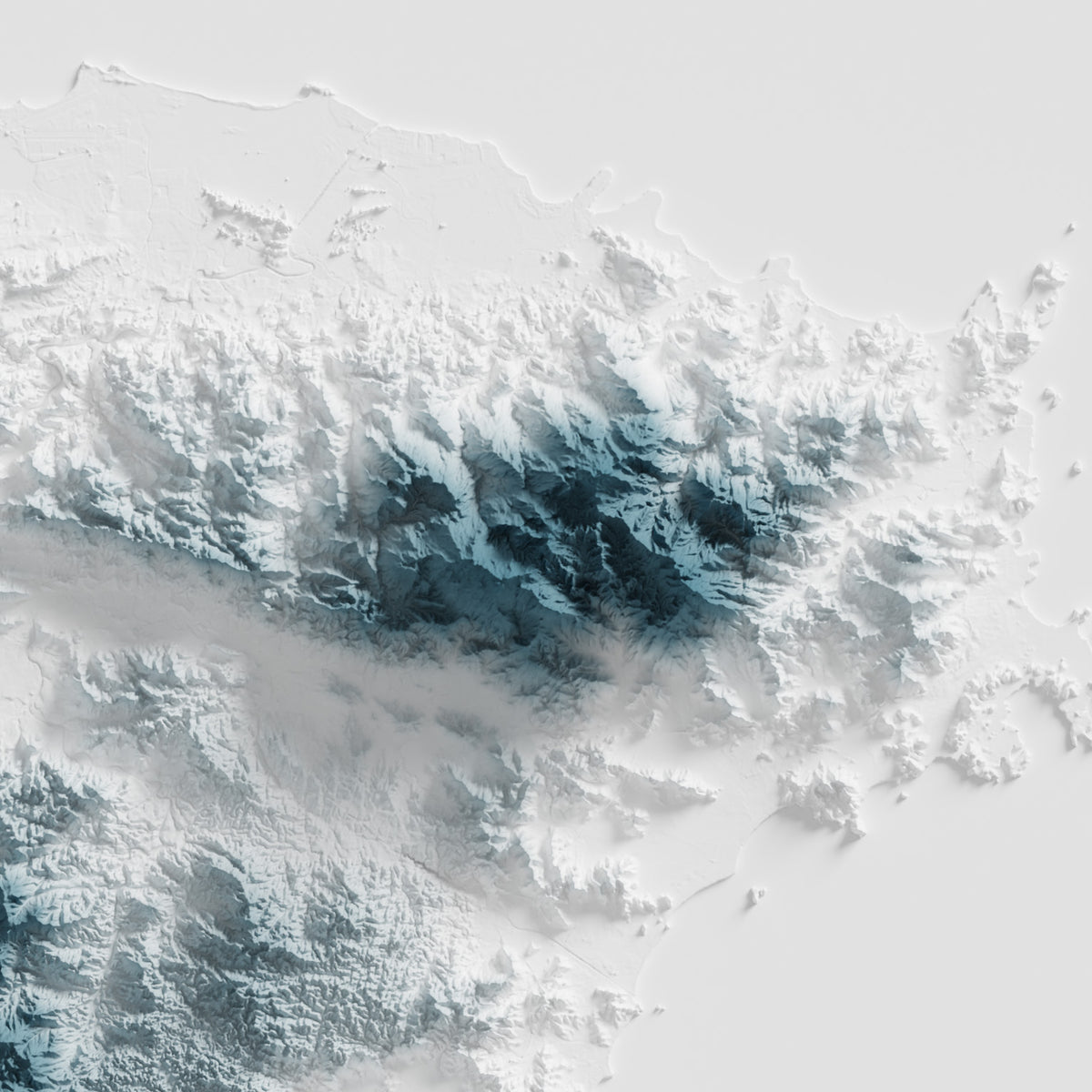 Puerto Rico Shaded Relief – Visual Wall Maps Studio
