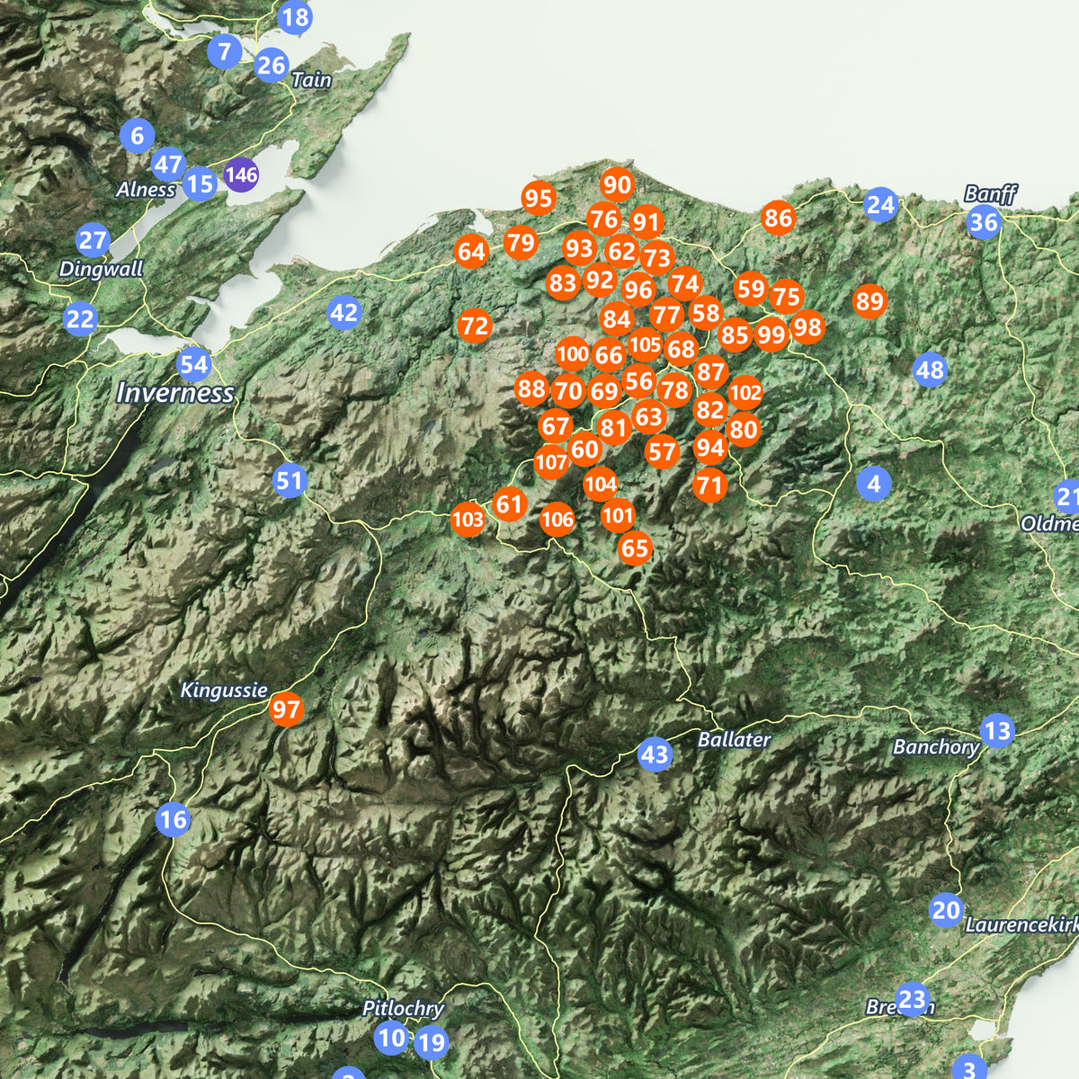 Scotch Whisky Distilleries of Scotland – Visual Wall Maps Studio