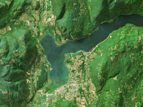 Shuswap Lake Imagery Shaded Relief