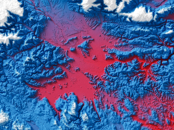 Slovenia Shaded Relief Colourized (Official Colours)