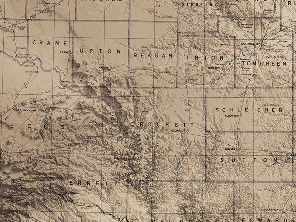 Texas Vintage Topographic Map