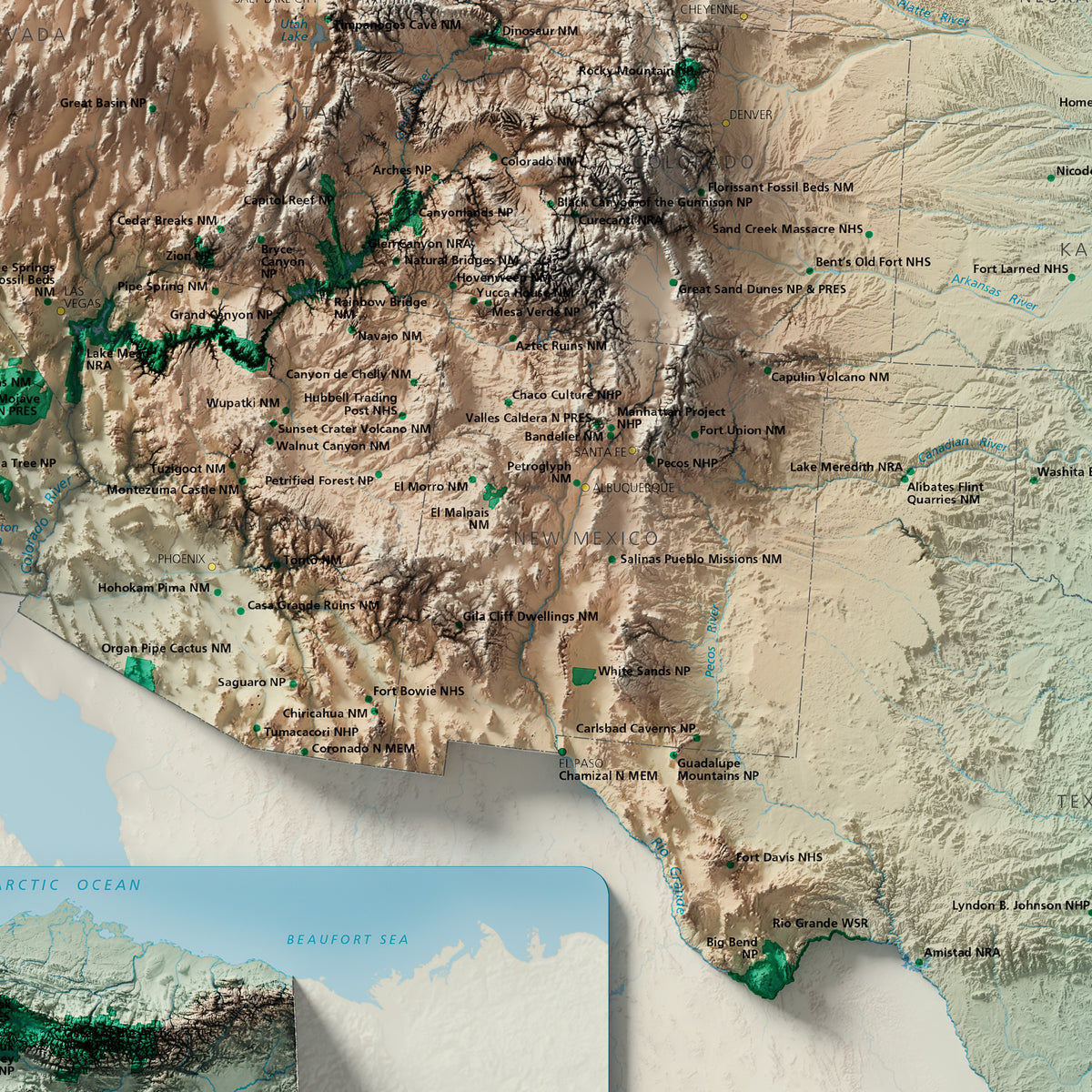 National Parks of The U.S.A. – Visual Wall Maps Studio
