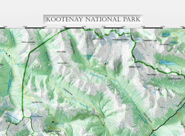 Custom - Rockwall, Kootenay National Park Topographic Map