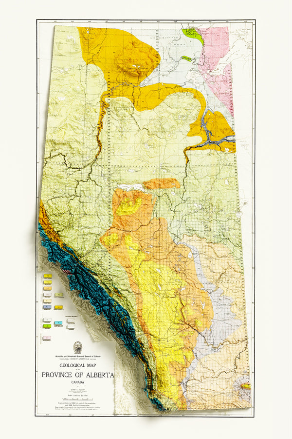 Geological Map of Alberta, Canada
