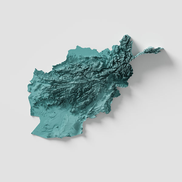 Afghanistan Shaded Relief Map