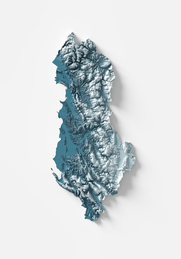 Albania Shaded Relief