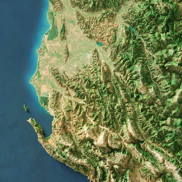Albania Imagery Shaded Relief