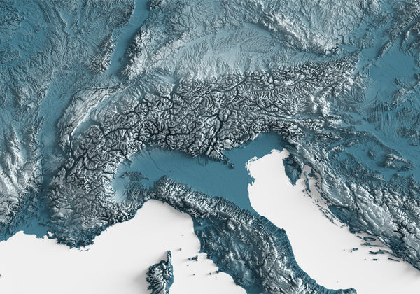 The Alps Shaded Relief