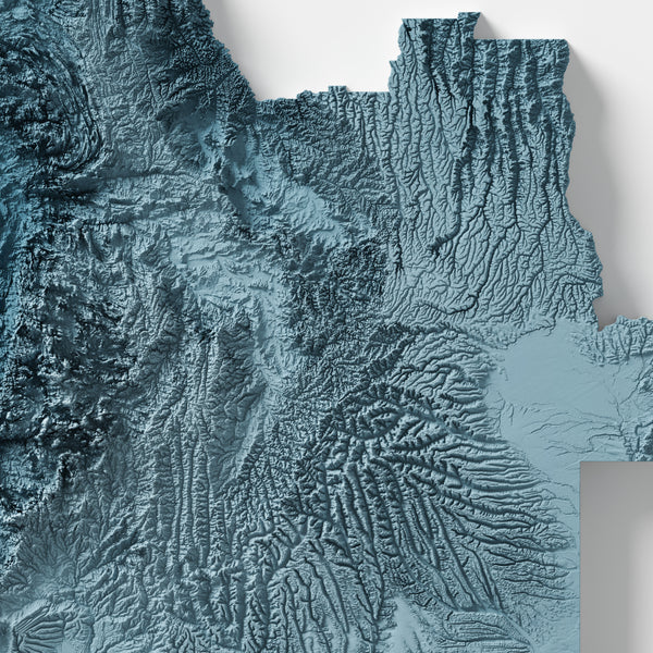 Angola Shaded Relief Map