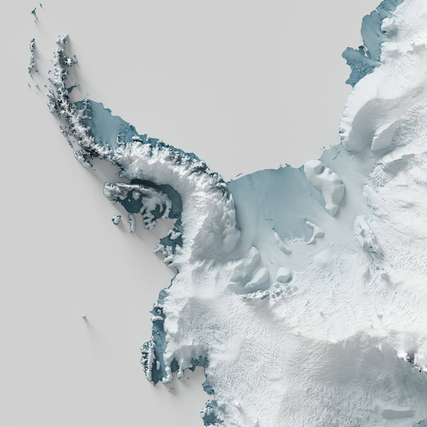 Antarctica Shaded Relief Map