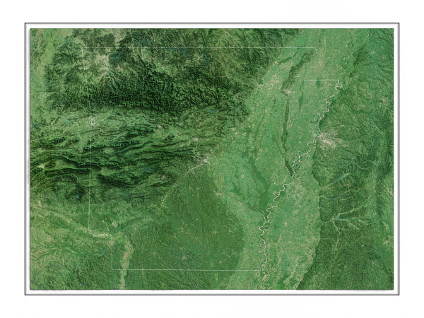 Arkansas Imagery Shaded Relief