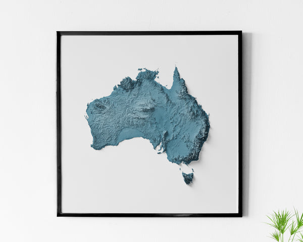 Australia Shaded Relief Map
