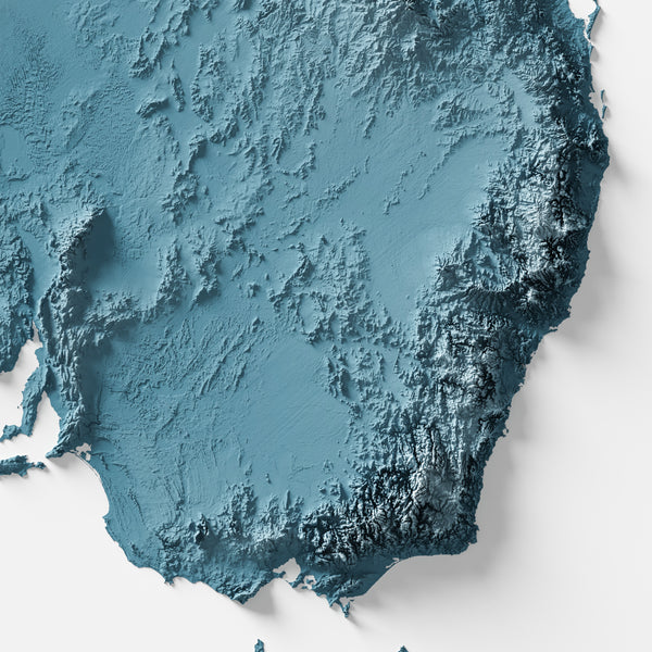 Australia Shaded Relief Map