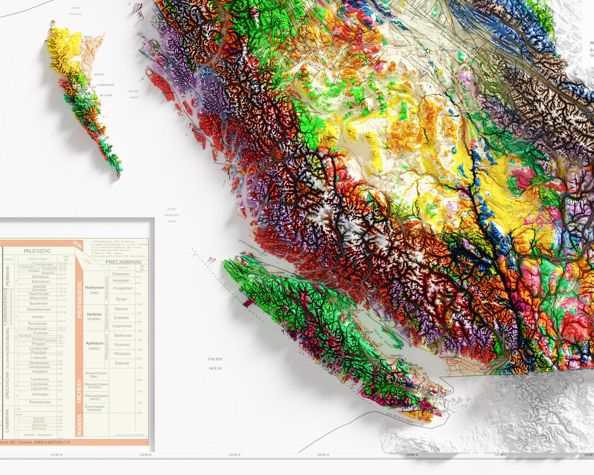 British Columbia Geology – Visual Wall Maps Studio