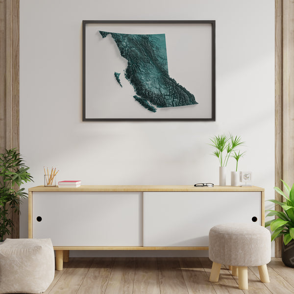 British Columbia Shaded Relief (5 Variations)