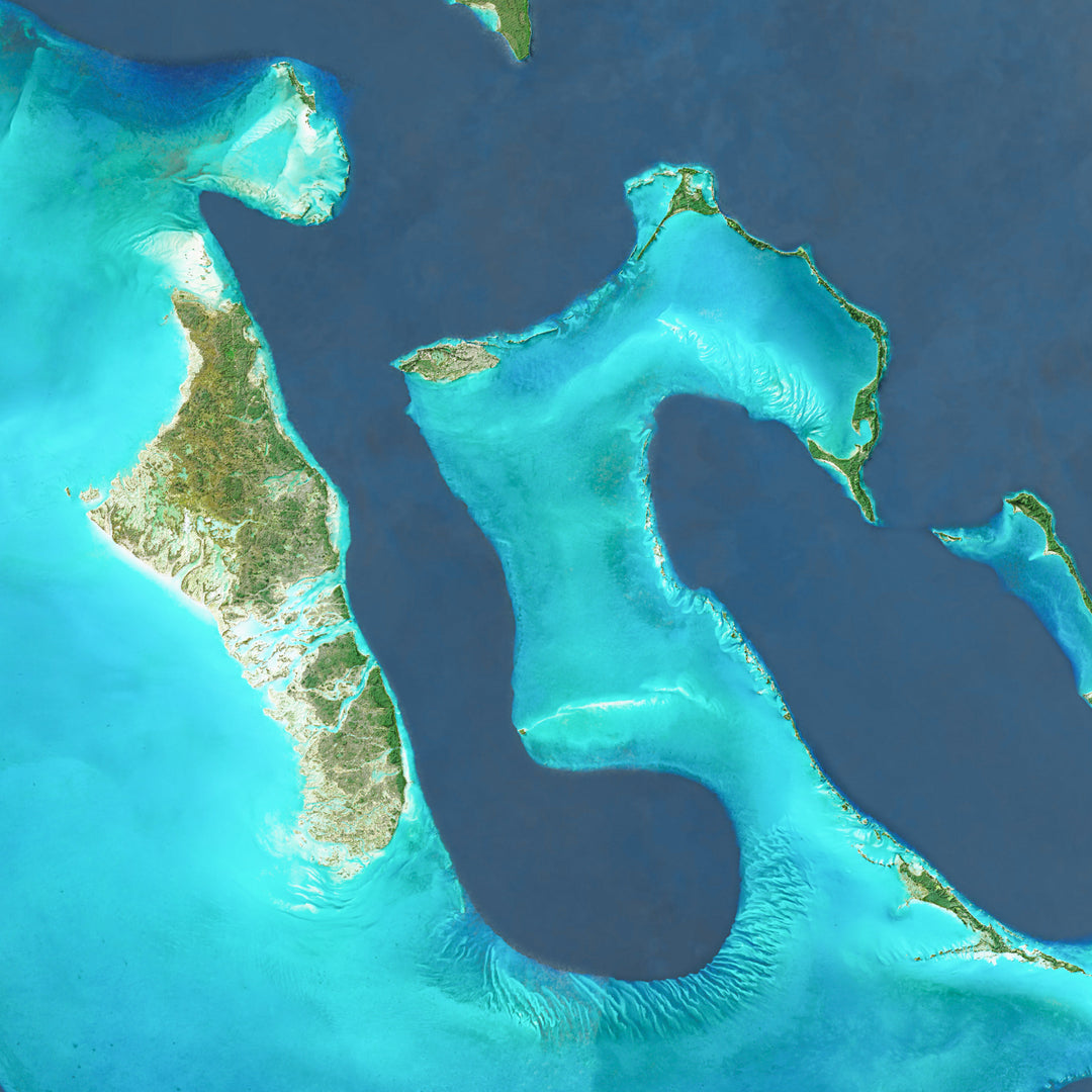 The Bahamas Imagery Shaded Relief – Visual Wall Maps Studio
