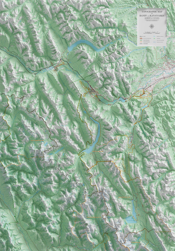 Banff National Park and Kananaskis Topographic Map