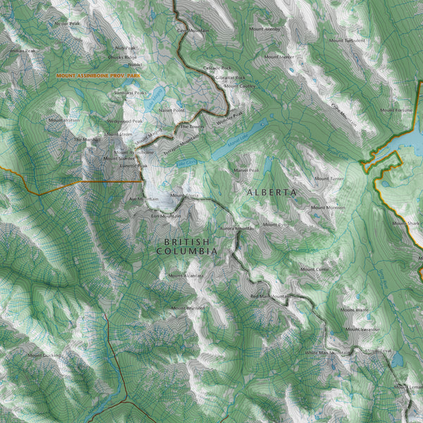 Banff National Park and Kananaskis Topographic Map