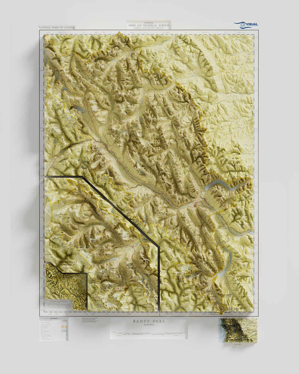 Banff National Park Map c. 1932 – Visual Wall Maps Studio