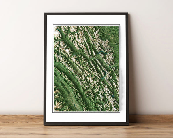 Banff, Alberta Imagery Shaded Relief