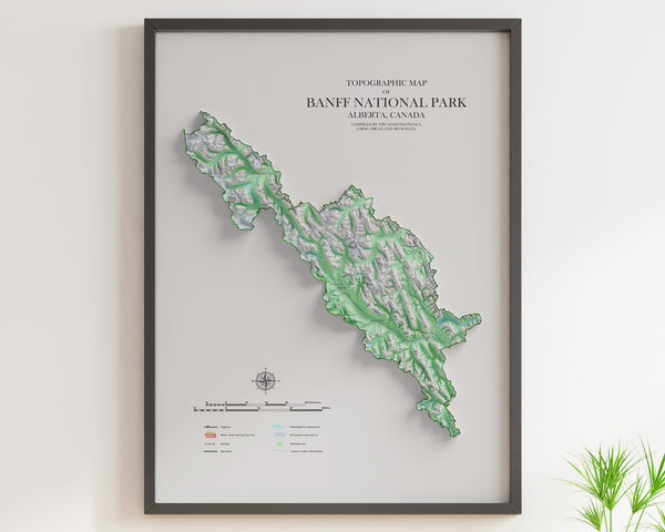 Banff National Park Topographic Map