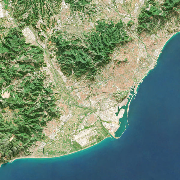 Barcelona Imagery Shaded Relief