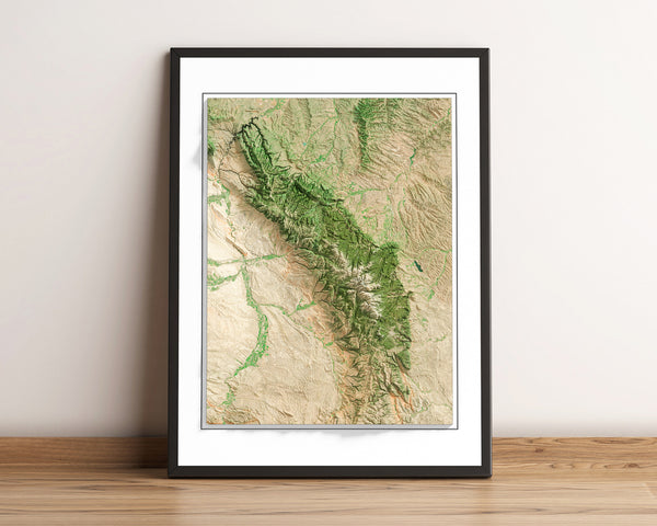 Bighorn Mountains Imagery Shaded Relief