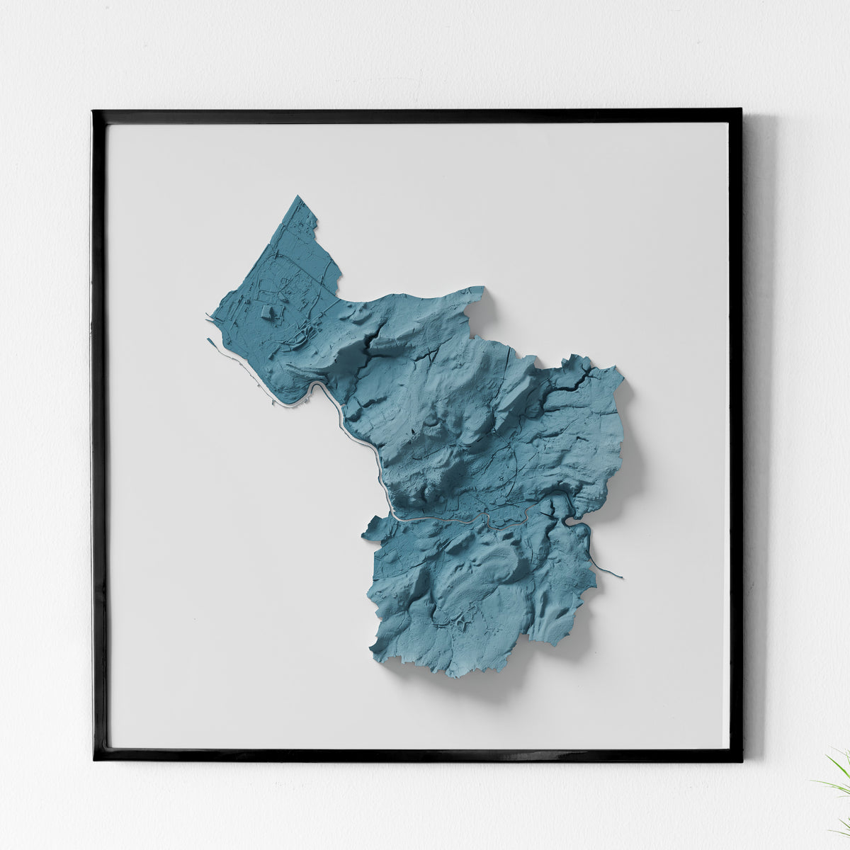Bristol County Shaded Relief – Visual Wall Maps Studio