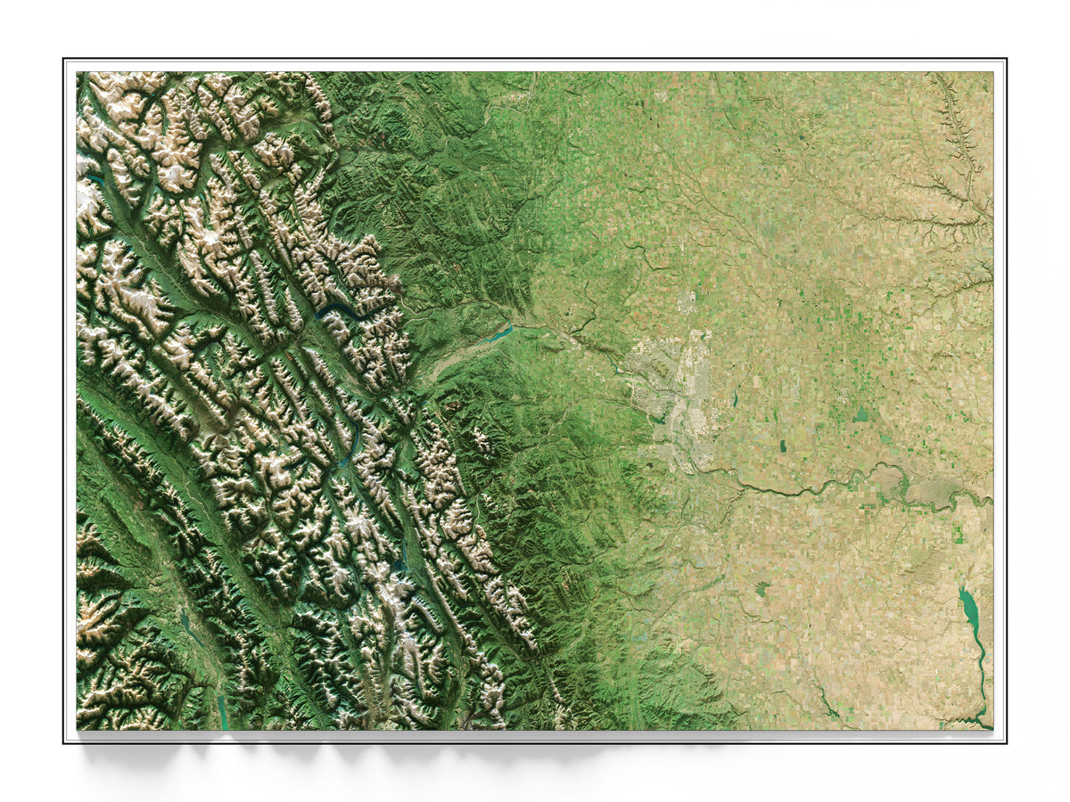 Calgary Imagery Shaded Relief – Visual Wall Maps Studio